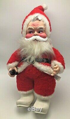 Vintage Rushton Company 18 Coca Cola Santa Claus Plush Doll Coke USA
