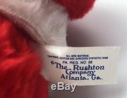 Vintage Rushton Company 18 Coca Cola Santa Claus Plush Doll Coke USA