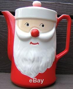 Vintage SANTA CLAUS CHRISTMAS Ceramic Electric HOT WATER POT Dan Brechner JAPAN