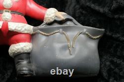 Vintage SANTA CLAUS with TOY BAG Atlantic Mold GREAT EXPRESSION Christmas Decor