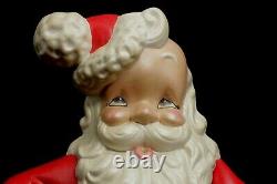 Vintage SANTA CLAUS with TOY BAG Atlantic Mold GREAT EXPRESSION Christmas Decor