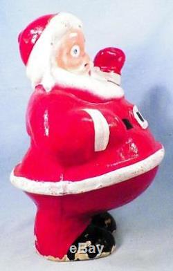 Vintage Santa Claus Candy Container Christmas Decoration Pressed Cardboard #2