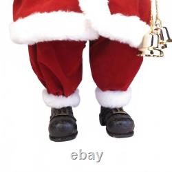 Vintage Santa Claus Doll 24.5 Tall Red & White with Gold Accents St. Nicholas