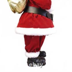 Vintage Santa Claus Doll 24.5 Tall Red & White with Gold Accents St. Nicholas