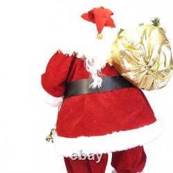 Vintage Santa Claus Doll 24.5 Tall Red & White with Gold Accents St. Nicholas