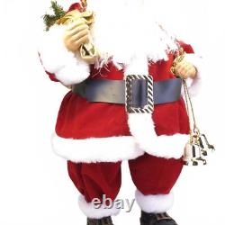 Vintage Santa Claus Doll 24.5 Tall Red & White with Gold Accents St. Nicholas
