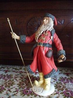 Vintage Santa Claus Figure Duncan Royale Victorian Large Size Signed History of