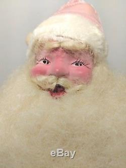 Vintage Santa Claus Figure Pink Velvet Suit Harold Gale