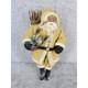 Vintage Santa Claus Figure Rustic Yellow Coat Backpack Christmas Decor