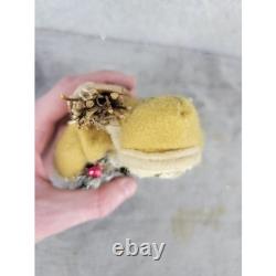 Vintage Santa Claus Figure Rustic Yellow Coat Backpack Christmas Decor