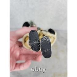 Vintage Santa Claus Figure Rustic Yellow Coat Backpack Christmas Decor