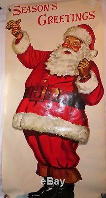 Vintage Santa Claus Merry Christmas Large Poster