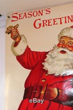 Vintage Santa Claus Merry Christmas Large Poster