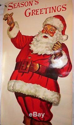 Vintage Santa Claus Merry Christmas Large Poster