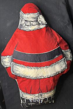 Vintage Santa Claus Mid Century Cloth Pillow 20 Christmas Collectible + Bonus