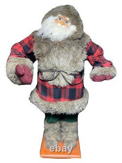 Vintage Santa Claus Native Alaskan Christmas Santa Faux Fur Figure 34