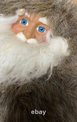 Vintage Santa Claus Native Alaskan Christmas Santa Faux Fur Figure 34