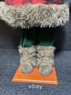 Vintage Santa Claus Native Alaskan Christmas Santa Faux Fur Figure 34