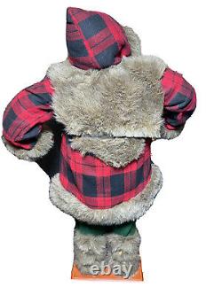 Vintage Santa Claus Native Alaskan Christmas Santa Faux Fur Figure 34