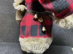 Vintage Santa Claus Native Alaskan Christmas Santa Faux Fur Figure 34