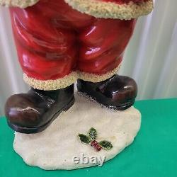 Vintage Santa Claus Tree Toys Ceramic Mold Painted 15.5 Christmas Figure