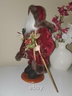 Vintage Santa Clause Christmas Figurine Folk Art Decor 17 Tall