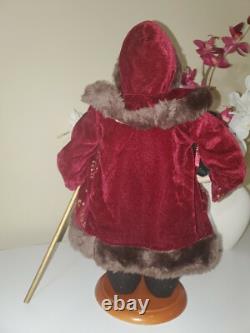 Vintage Santa Clause Christmas Figurine Folk Art Decor 17 Tall