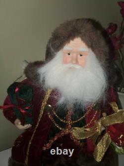 Vintage Santa Clause Christmas Figurine Folk Art Decor 17 Tall