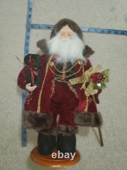 Vintage Santa Clause Christmas Figurine Folk Art Decor 17 Tall