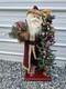 Vintage Santa Clause Statue & Christmas Tree Decoration 34 Tall Decor