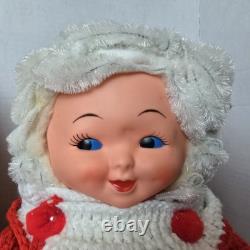 Vintage Santa & Mrs Claus Handmade Crochet Christmas Decor Kitschy Retro 70s