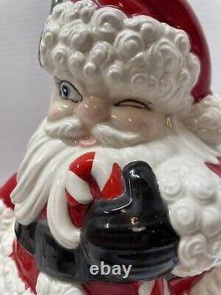 Vintage Santa & Mrs. Clause Ceramic Figures Approximately 12-13 Tall