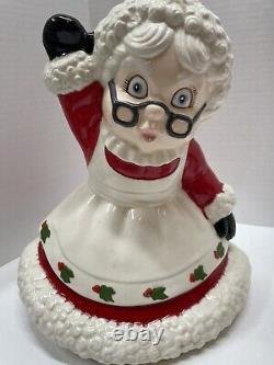 Vintage Santa & Mrs. Clause Ceramic Figures Approximately 12-13 Tall