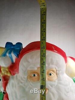 Vintage Santa's Best Rare 42 Santa Claus Christmas Lighted Blow Mold withcord
