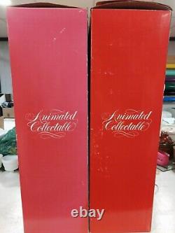 Vintage Santa's Best Rennoc Christmas Animatronic Mr & Mrs Claus Figures, Boxed