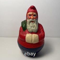 Vintage Schoenhut Santa Rolly Dolly Roly Poly Small Santa Claus 4