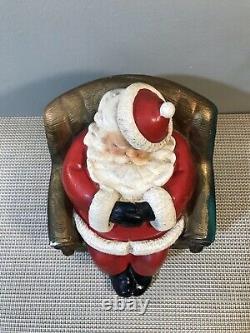 Vintage Somerset Savings Bank Sleeping Santa Claus Chalk Ware Bank Somerville, MA