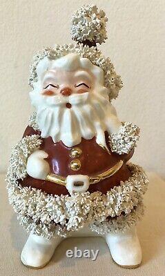 Vintage Spaghetti Santa Claus Japan NAPCO Original Signed By Robyn Planter 40's