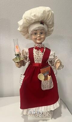 Vintage TELCO MOTIONETTES OF CHRISTMAS Mrs. Claus 1993 Animated Figure 24 EUC