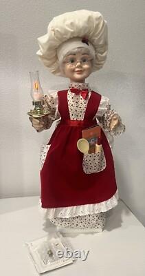 Vintage TELCO MOTIONETTES OF CHRISTMAS Mrs. Claus 1993 Animated Figure 24 EUC