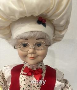Vintage TELCO MOTIONETTES OF CHRISTMAS Mrs. Claus 1993 Animated Figure 24 EUC