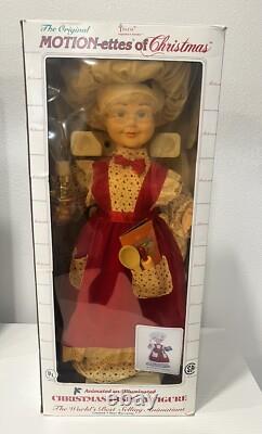 Vintage TELCO MOTIONETTES OF CHRISTMAS Mrs. Claus 1993 Animated Figure 24 EUC