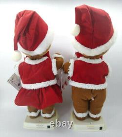 Vintage Telco Gingerbread Couple Boy Girl Animated Christmas Figures