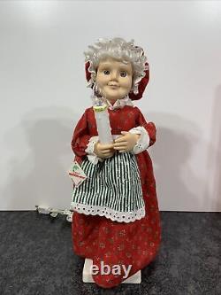 Vintage Telco Motion-ette Mrs. Santa Claus Animated Figure 19 Candle Christmas