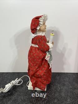 Vintage Telco Motion-ette Mrs. Santa Claus Animated Figure 19 Candle Christmas