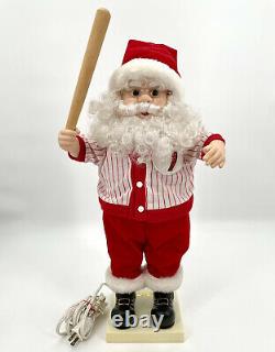 Vintage Telco Motionette Animated Christmas Figure Baseball Santa Claus 1989