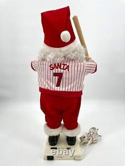 Vintage Telco Motionette Animated Christmas Figure Baseball Santa Claus 1989