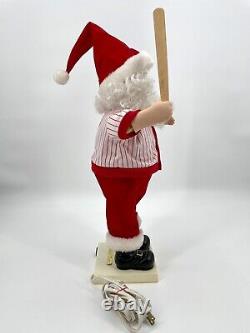 Vintage Telco Motionette Animated Christmas Figure Baseball Santa Claus 1989