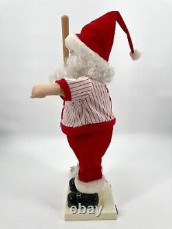 Vintage Telco Motionette Animated Christmas Figure Baseball Santa Claus 1989