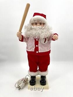 Vintage Telco Motionette Animated Christmas Figure Baseball Santa Claus 1989